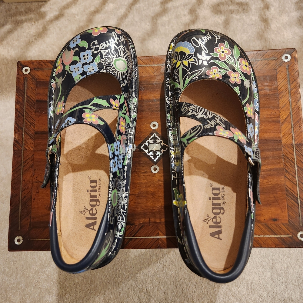 Alegria Colorful Floral Flats